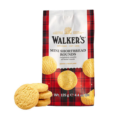 《Walkers》蘇格蘭皇家迷你圓形奶油餅乾(125g/包)新包裝