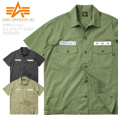 TSU 日本代購 ALPHA  S/S U.S.ARMY  TS5091  軍裝 短袖 襯衫 BDU 貼布