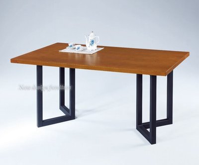 【N D Furniture】台南在地家具-工業風實木桌面6尺餐桌/175cm餐桌/實木桌/鐵桌NS