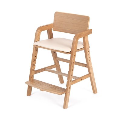 免運 日本YAMATOYA兒童學習椅實木座椅家用寶寶餐椅可升降多功能寫字椅 自行安裝