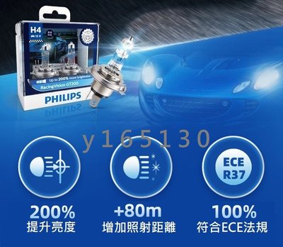 Philips飛利浦RacingVision GT200 新極速光 新競技光Racing Vision H4/H7
