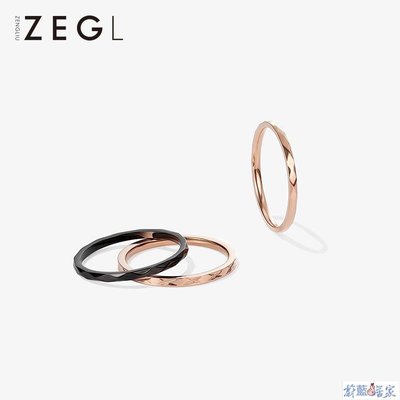 【熱賣精選】ZENGLIU鈦鋼食指戒指女ins潮簡約時尚個性網紅尾戒子三件套