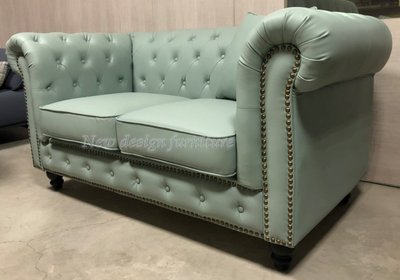 【N D Furniture】台南在地家具-MIT高質感歐風法式拉釦雙人皮沙發/大廳沙發/飯店沙發/歐式沙發/美式沙發