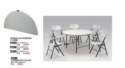 最信用的網拍~高上{全新}5尺圓桌(466-11)折疊圓桌/營業用餐桌/吹氣塑鋼桌面餐桌~2023