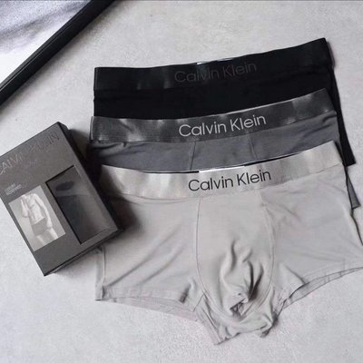 (PSM街頭潮流選)CALVIN KLEIN 正品公司貨 頂級黑標冰絲涼感男四角內褲三入組