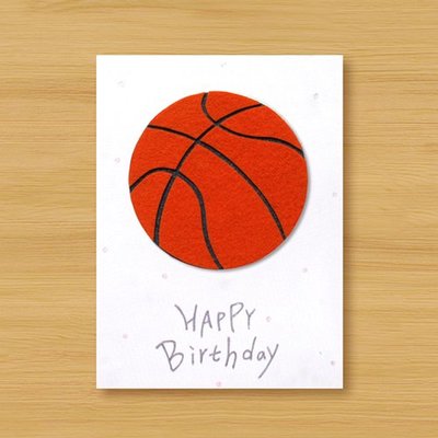 【Dino小恐龍：手創館】手工卡片：熱血籃球生日卡（感謝卡、情人卡、萬用卡）