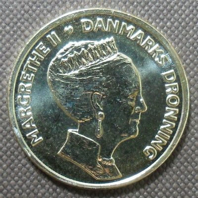 【古幣收藏】丹麥2020年瑪格麗特二世女王80歲壽誕20克朗紀念幣