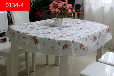PVC 橢圓桌布 橢圓桌巾 餐桌布 防水 防油 免洗 -B (137*183cm)