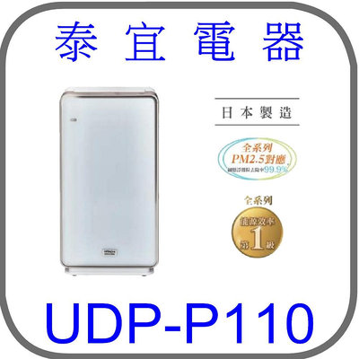 【泰宜】HITACHI 日立 UDP-P110 日本製原裝空氣清淨機【另有AS551DWG0】
