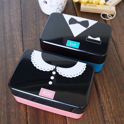 創意浪漫小號飯盒 可愛日式雙層便當盒 壽司盒 迷你水果盒