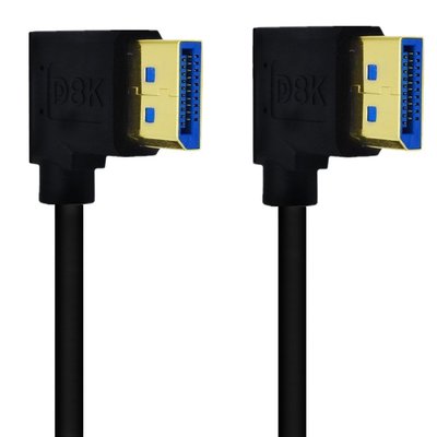 高清DP線1.4版DisplayPort公對公左右90度彎頭連接線8K樂悅小鋪