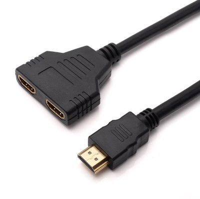 【小樺資訊】開發票HDMI一進二出分配器1080p HDMI一分二線高清轉換線適配器3D 1.4版
