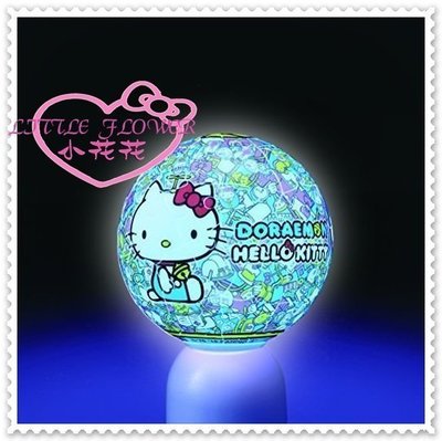 小花花日本精品♥ Hello Kitty    哆啦A夢聯名 發光球體拼圖 拼圖燈 側姿任意門 21100604