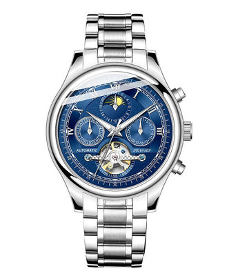 現貨男士手錶腕錶賽娜斯機械手錶城陀飛輪機械手錶不銹鋼機械手錶男士機械手錶