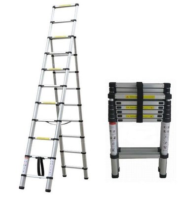 ＊友購讚＊史上最便捷又安全的梯子 人字梯 3.8+3.2M 鋁合金伸縮梯 A字梯 竹節梯 關節梯