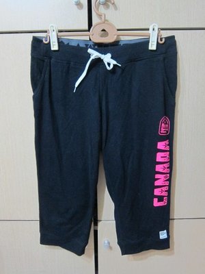 衣市藍~ROOTS sporting goods 女七分褲 (L/G~175/80A~黑~) (211012)