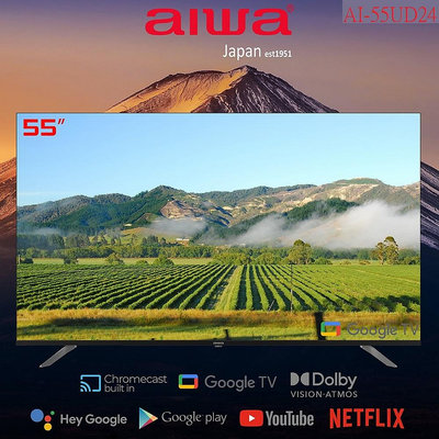 AIWA 日本愛華 55吋 低藍光護眼 4K聯網智慧型 顯示器/電視 AI-55UD24
