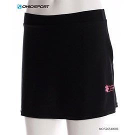 【登瑞體育】OHIOSPORT 女生專業版一片裙車褲 黑色/簡潔/修飾/曲線/腳踏車_526540006-車3折