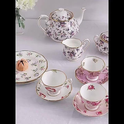 廠家出貨Royal Albert皇家阿爾伯特百年咖啡杯子高端精致陶瓷茶壺杯碟套裝