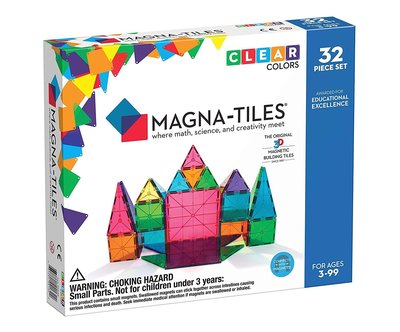 美國 MAGNA TILES 建構玩具  CLEAR COLOR 系列 32片~請詢問庫存