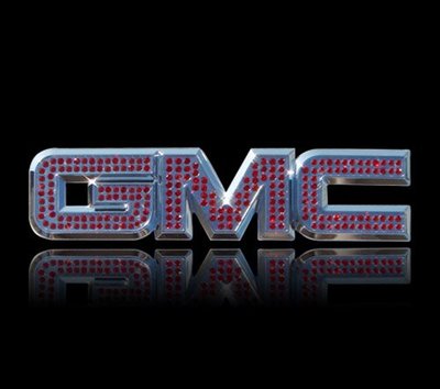 圓夢工廠 GMC 改裝 鍍鉻 鑲鑽 紅色 車身 字標 車標 字貼 尾門 logo 標誌 - 同原廠款式