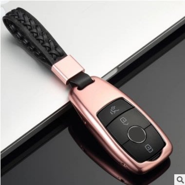 現貨熱銷-【易車汽配】Benz賓士鑰匙包專用E級新E200L E300L E320L套殼扣鋁合金s級男女S320l