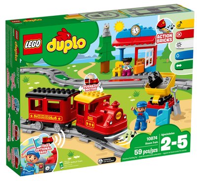 【樂GO】 LEGO 樂高 10874 得寶大顆粒 10874電動音效 蒸汽火車 原廠正版
