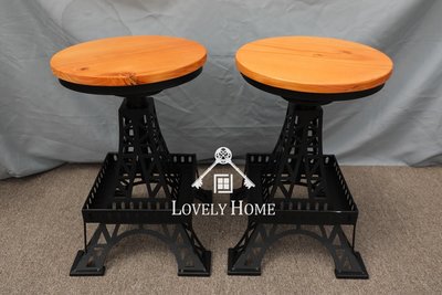（台中 可愛小舖）歐洲巴黎鐵塔鐵藝木頭造型椅餐椅休閒椅歐式主題餐廳民宿餐廳咖啡廳飯店