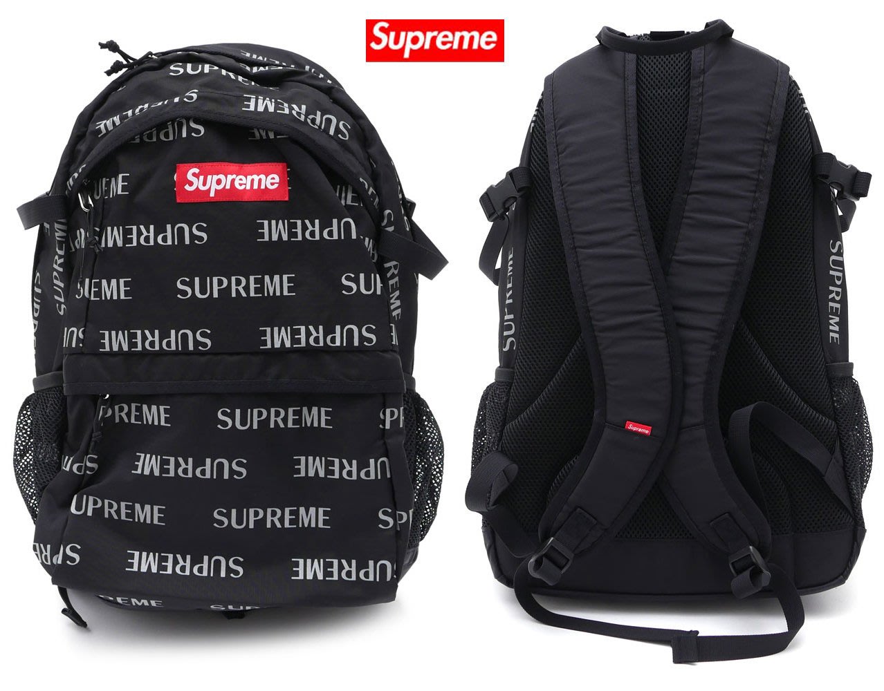 【超搶手】全新正品2016 Supreme 3M Reflective Repeat Backpack