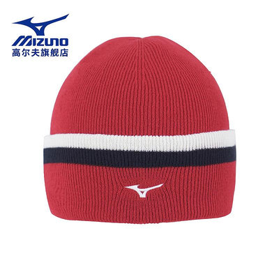 Mizuno美津濃高爾夫球帽男士新款秋冬球帽保暖舒適針織護耳帽