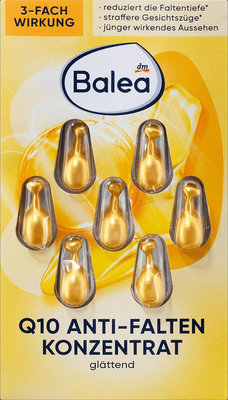 【Balea 芭樂雅】眼部緊緻淡化細紋精華膠囊-Q10鎖水(7顆/片/黃色)【5550】