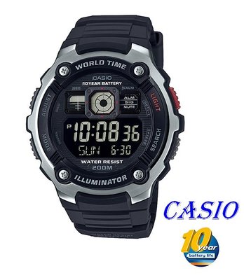 CASIO卡西歐運動錶科技數位電子錶 AE-2000W飛機儀表板 LED照明 AE-2000W-1B AEQ-110W
