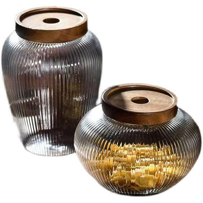玻璃罐子密封罐儲物罐玻璃瓶密封瓶茶葉罐儲存罐咖啡豆保存罐空瓶 無鑒賞期