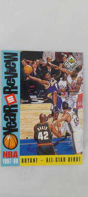 NBA10大傳奇明星Kobe Bryant,2次美國夢幻隊、11次NBA第一隊、9次NBA防守第一隊、18次明星賽、5次冠軍，1998NBA各隊球衣明星賽球員卡