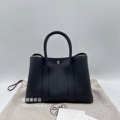 二手正品 Hermès 愛馬仕 Garden Party30花園包 黑色 現貨