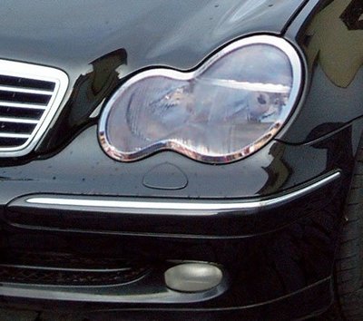 圓夢工廠 賓士 C W203 鍍鉻銀 保險桿飾條 2000~2007 保桿飾條 前桿飾條 前左 前右