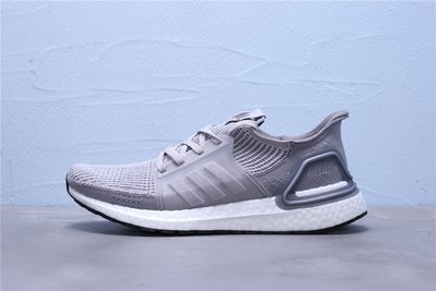Adidas Ultra Boost 19 灰白 編織 透氣 休閒運動慢跑鞋 男鞋 G54010