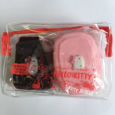 [Kitty 旅遊趣] Hello Kitty 洗臉用具組 肥皂盒及髮帶 凱蒂貓