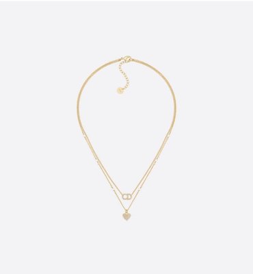 Dior 項鍊 CLAIR D LUNE 頸鏈 金色色調金屬和白色樹脂珠 N1580CDLRS_D301（預購）
