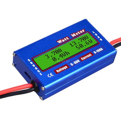 Rc 瓦特表 100A 功率分析儀數字 LCD 平衡電池電壓檢查器-新款221015