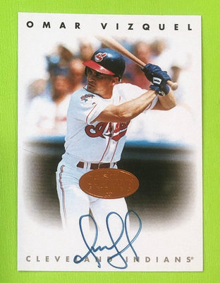 [MLB]1996 Leaf Authentic Signature  Omar Vizquel 親筆簽名卡