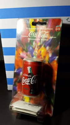 可口可樂罐coca cola/1996年/美國帶回/收音機/全新重沒用過/剛打開檢查耳機海綿已風化了/功能正常已試/