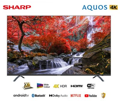 【4T-C50CJ1T】SHARP 夏普 50吋 4K Android TV無邊框設計 智慧連網 液晶電視