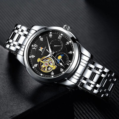 現貨男士手錶腕錶AOKULASIC 奧古拉斯 男士全自動機械錶水鉆時尚防水夜光男士手錶