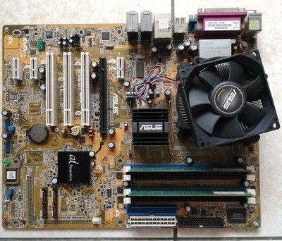 ASUS LGA775 P5GD1-PRO PCI-E, DDR2 ,主機板 .含CPU,記憶體 !