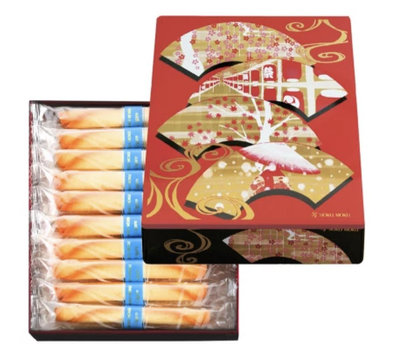 Ariel Wish日本新年限定YOKU MOKU幸福招財限量版鐵盒20入法式原味雪茄蛋捲禮盒-現貨最後一盒，附品牌紙袋
