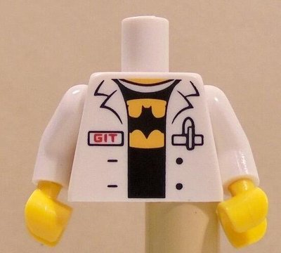 【LEGO樂高】超級英雄蝙蝠俠圖案 GIT人偶上半身衣服 白色襯衫上衣 Super Heroes Batman