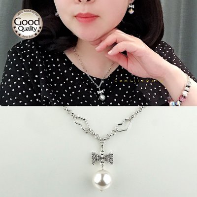 【戀戀風情珍珠項鍊】採用施華洛世奇水晶珍珠#5810雪白#650 12mm