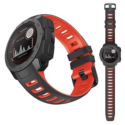 Garmin Instinct 2 錶帶 高品質 雙色 橡膠 防水 替換 手錶帶