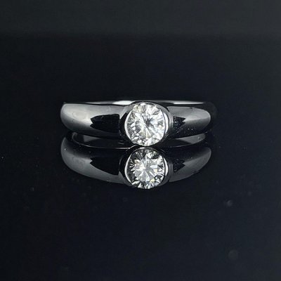 【惠民精品】（1100605A）流線天然鑽石戒指 #10 #0.37ct/精品/首飾/禮物/求婚/情人節/父親節/母親節